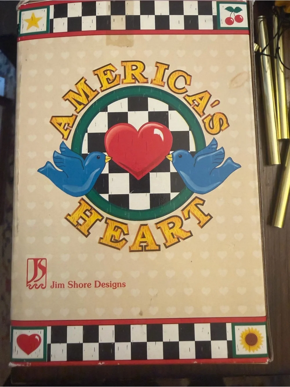 Jim Shore crow sunflower vintage 90’s wind chime. America’s Heart. Cottagecore.